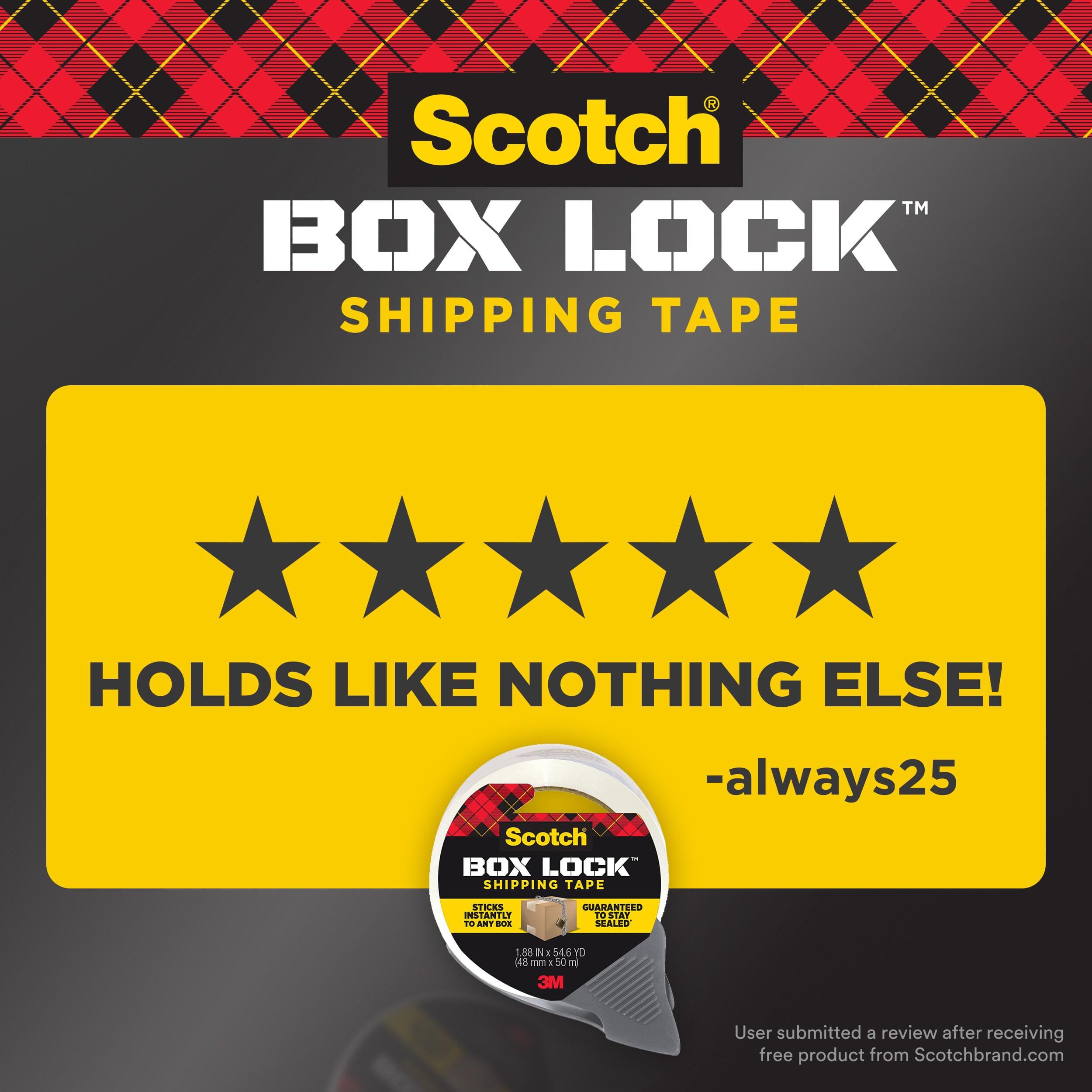 Scotch® 7100233597 Shipping Packaging Tape, 9.125 in L x 9.125 in W